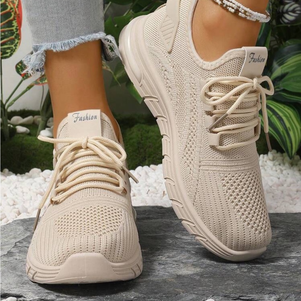 Women's Cream Sneakers